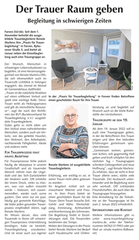 Presseartikel Bremervörder Anzeiger vom 20.11.2021